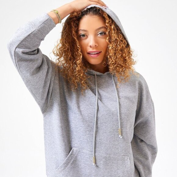 Terez Womens Ny Forever Hoodie Color:Gray Size:Large - Picture 2 of 2